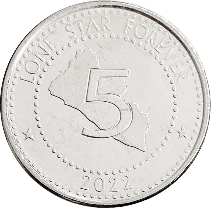 5 долларов 2022 Либерия