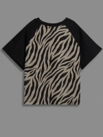 Хлопковая детская футболка с принтом зебры