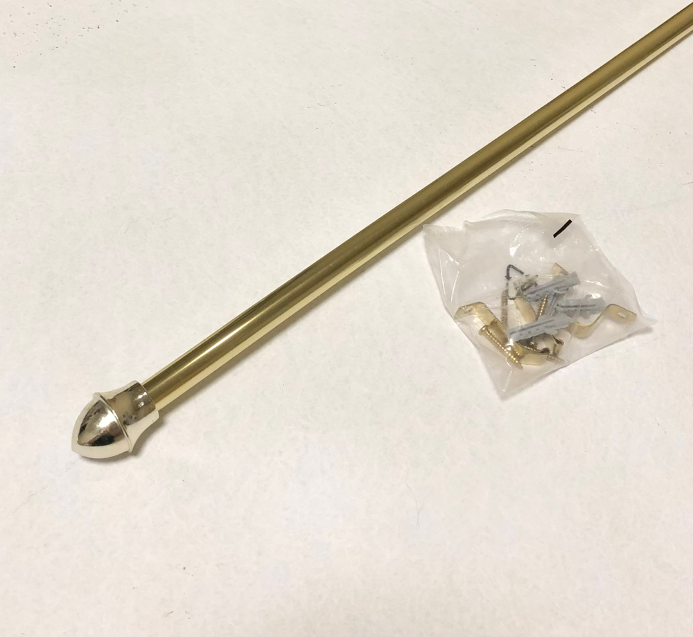 Мини-карниз Кафе Стандарт, цвет золото (размеры 55-85 см, 85-135 см, 135-225 см)