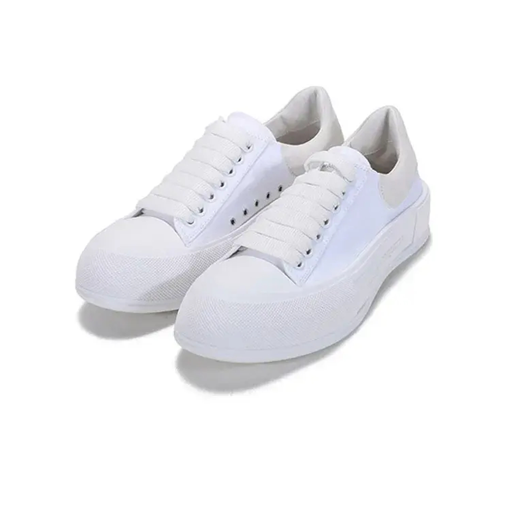 Alexander McQueen Deck Skate Plimsoll Lace-Up White White