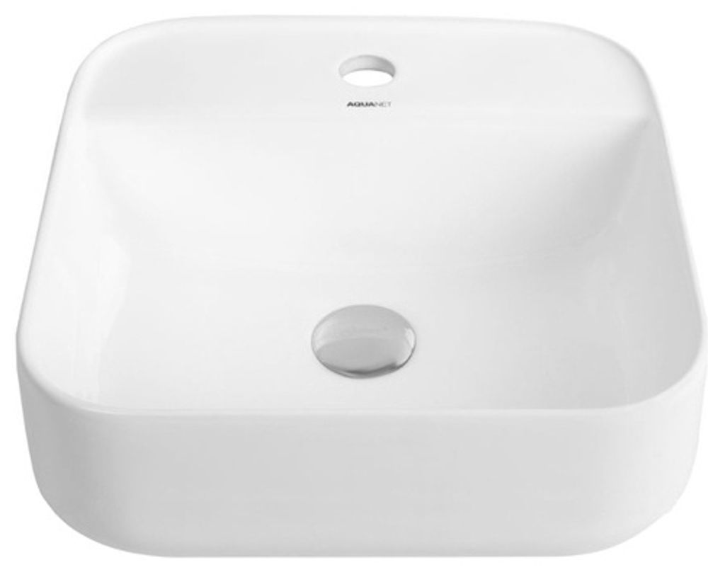 Раковина Aquanet керамическая накладная 390*390*140 CITY-2