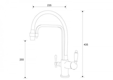 Смеситель ZorG ZR 342-8 YF WHITE