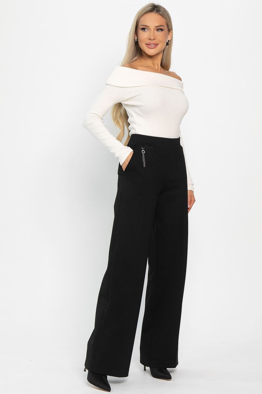 Брюки палаццо Адель (черные) Б14881-8М LT Collection