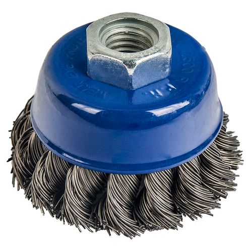 Кордщетка чашеобразная 75 мм М14 для УШМ проволока сталь витая ПРАКТИКА