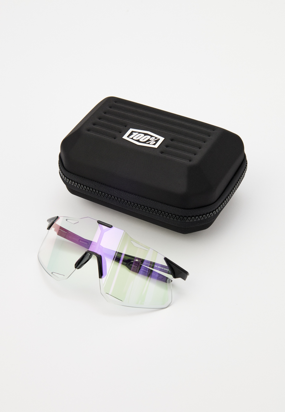 Спортивные очки 100% HYPERCRAFT Gloss Black - Purple Flash Mirror Photochromic Lens