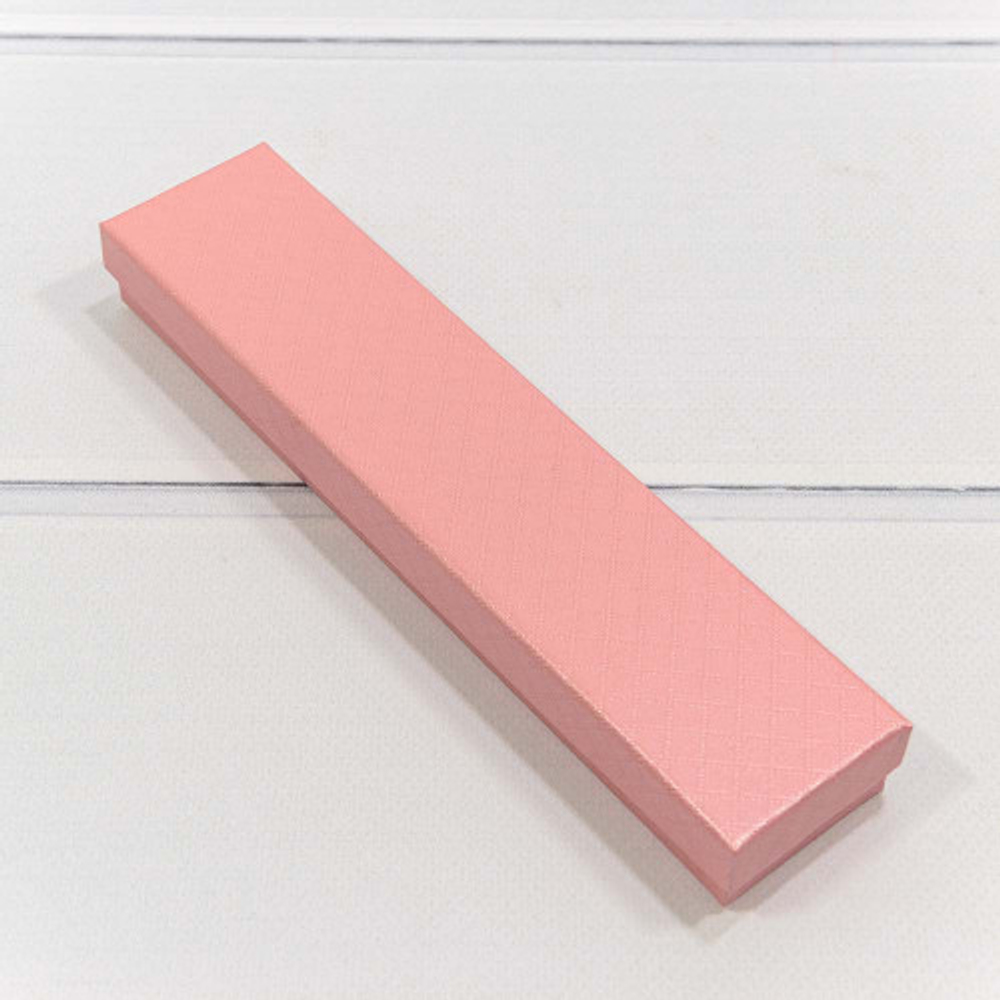 Коробка Ювелирная 20х4.5х2.7 см "Ромбики" (Розовый)