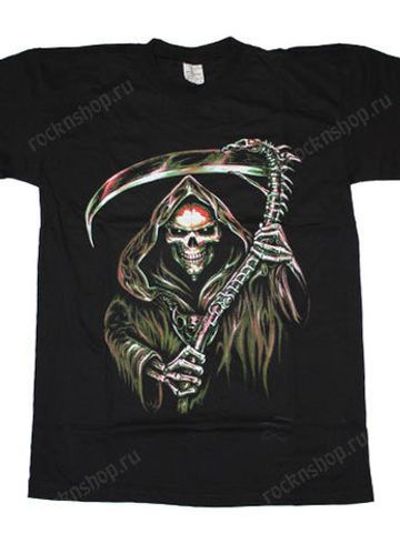 Футболка Смерть зеленая с косой