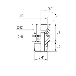 Штуцер FNC JIC 1.5/8" NPT 1.1/4"