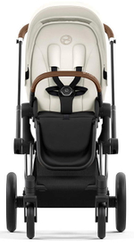 Коляска 3 в 1 Cybex Priam IV Chrome Brown complete и автокресло Cloud T i-Size Sepia Black Off White