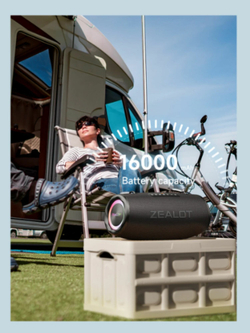 Колонка портативная Zealot S87, с подсветкой, 80Вт, 16000мАч, IPX6