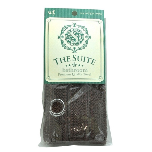 Мочалка для тела 20х90см мягкая Премиум темно-коричневая OHE TS Body Towel