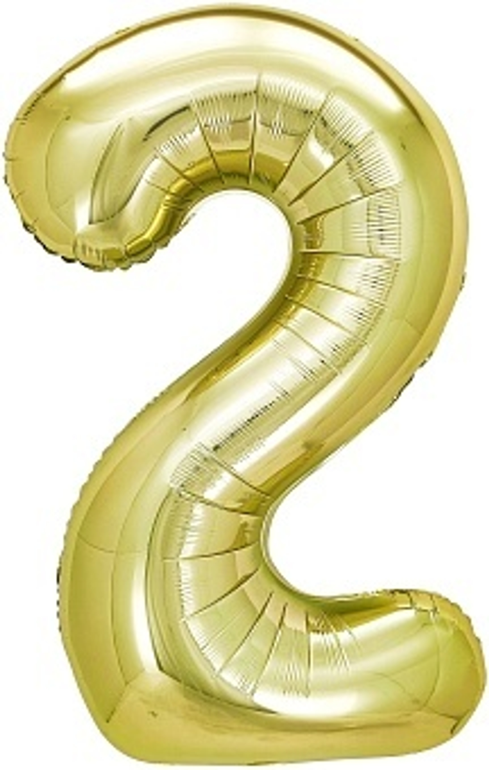 К 40" Цифра 2 Белое золото 100 см.