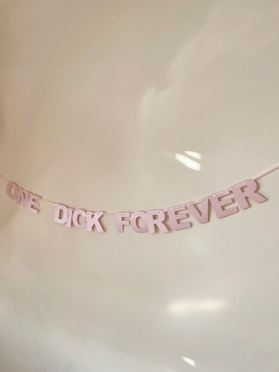 Гирлянда-надпись «one dick forever”