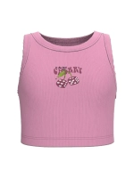 Летний кроп топ трикотажный детский