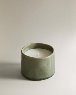 Zara Home Свеча ароматическая PURE GARDENIA 150 г, растительный воск, аромат цветочный, Белый