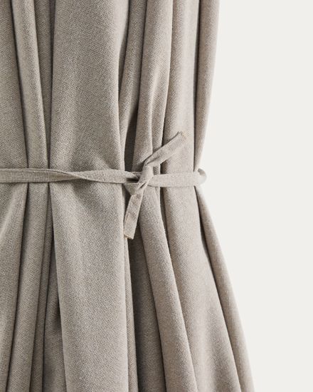 Бежевый зонт Milna с зеленой стальной конструкцией, диаметр 300 см