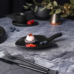 Блюдо "Лопата" 24*13*4 см черное Black Raw Stellar P.L. Proff Cuisine [1]