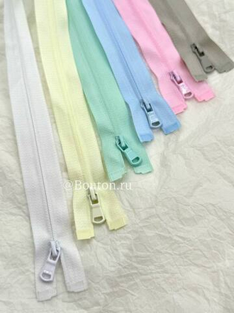 Молния потайная пастельно-серая