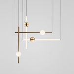 Pendant design lamp  ORION GLOBE by Lee Broom H60 (horizontal,  White)