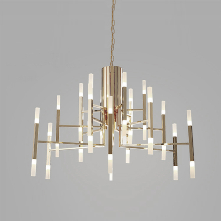 Pendant design lamp  THE LIGHT by Alma 36 lampshades (Nickel)