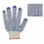 Перчатки хлопчатобумажные, КОМПЛЕКТ 100 пар, 10 класс, 40-42 г, 116 текс, ПВХ-точка, LAIMA ЛЮКС, БЕЛЫЕ