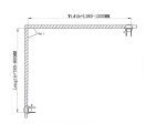 Душевой уголок CeruttiSpa MARBELLA 120x80 MARBELLA 120B L стекло прозрачное/профиль черный матовый