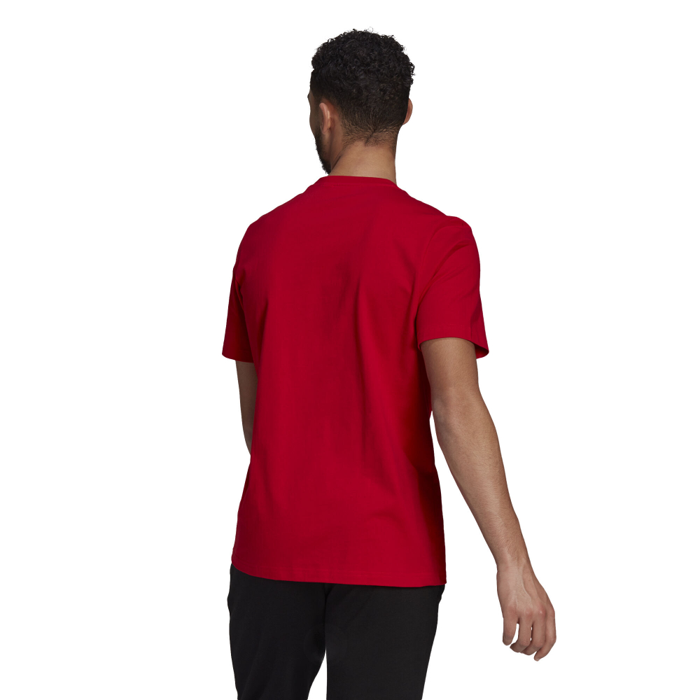 Мужское теннисное поло adidas Big Logo Single Jersey T-Shirt Men - Dark Red, White