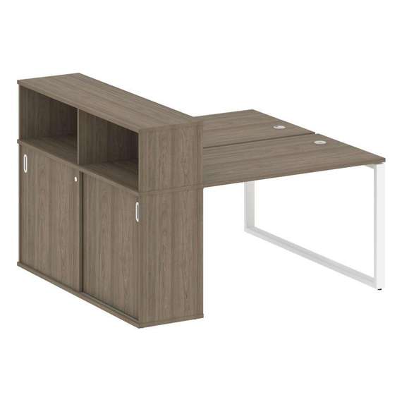 Метал Систем Рабочая станция с шкафом-купе на О-образном м/к БО.РС-СШК-2.2 Т