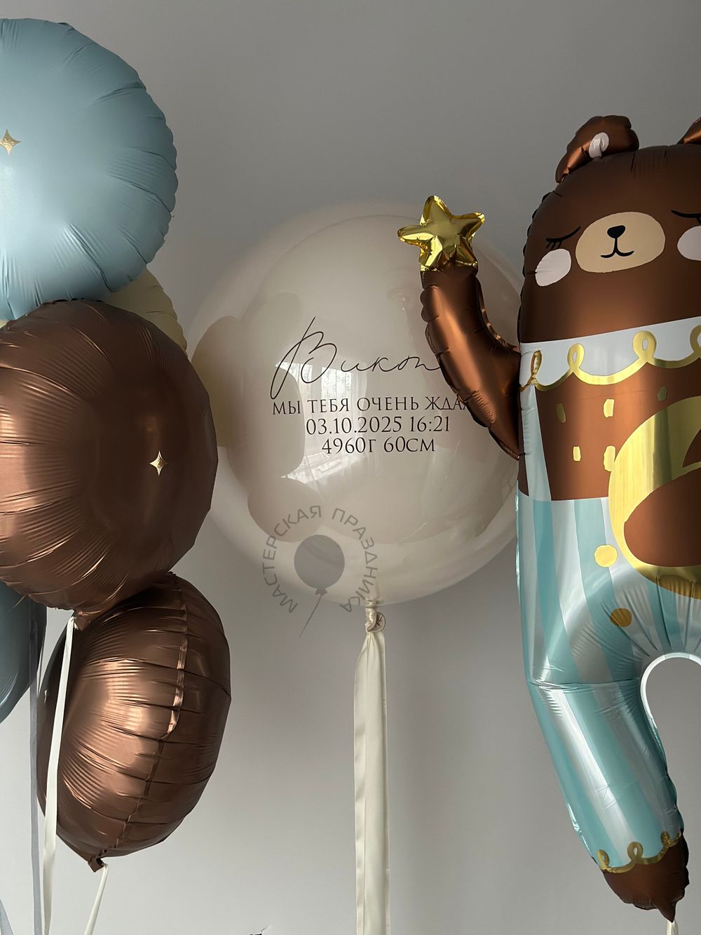 Воздушные шары на выписку для мальчика №8674  Изображение2