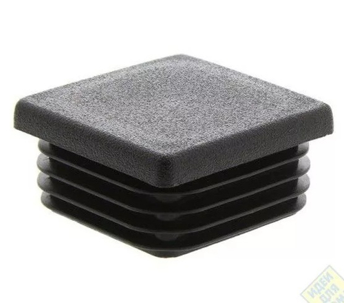 Заглушка квадратная 100 х 100  черная