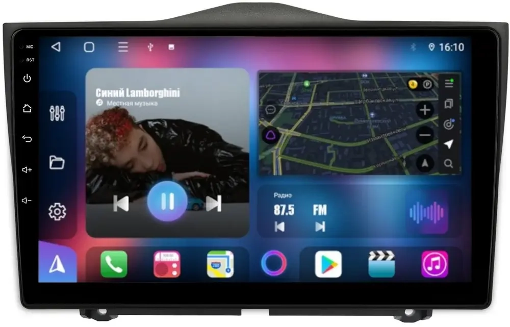 Магнитола для Lada Granta 2018-2024+ - FarCar 1206M монитор 9.5" QLED на Android 14, TS18, CarPlay, 4G SIM-слот