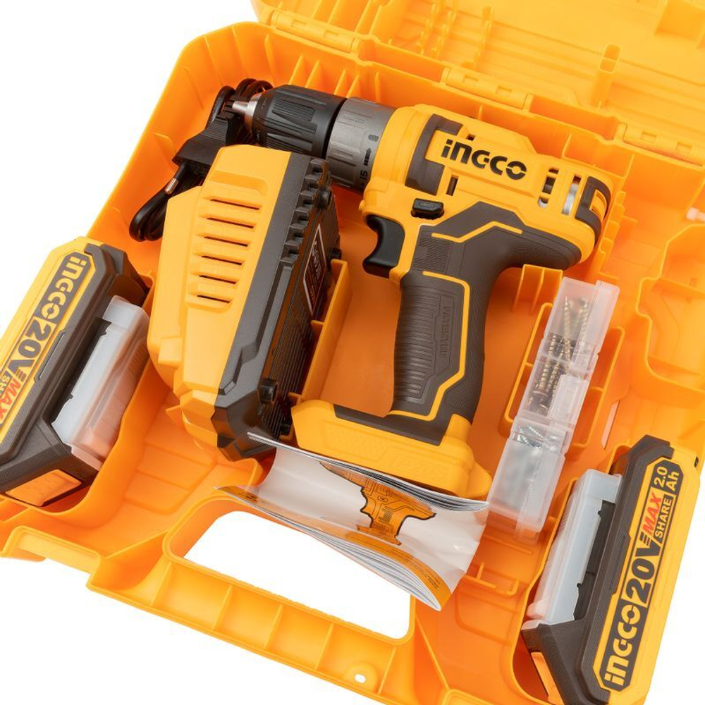 Шуруповерт Ingco CDLI200528 2х2 Ач 20В