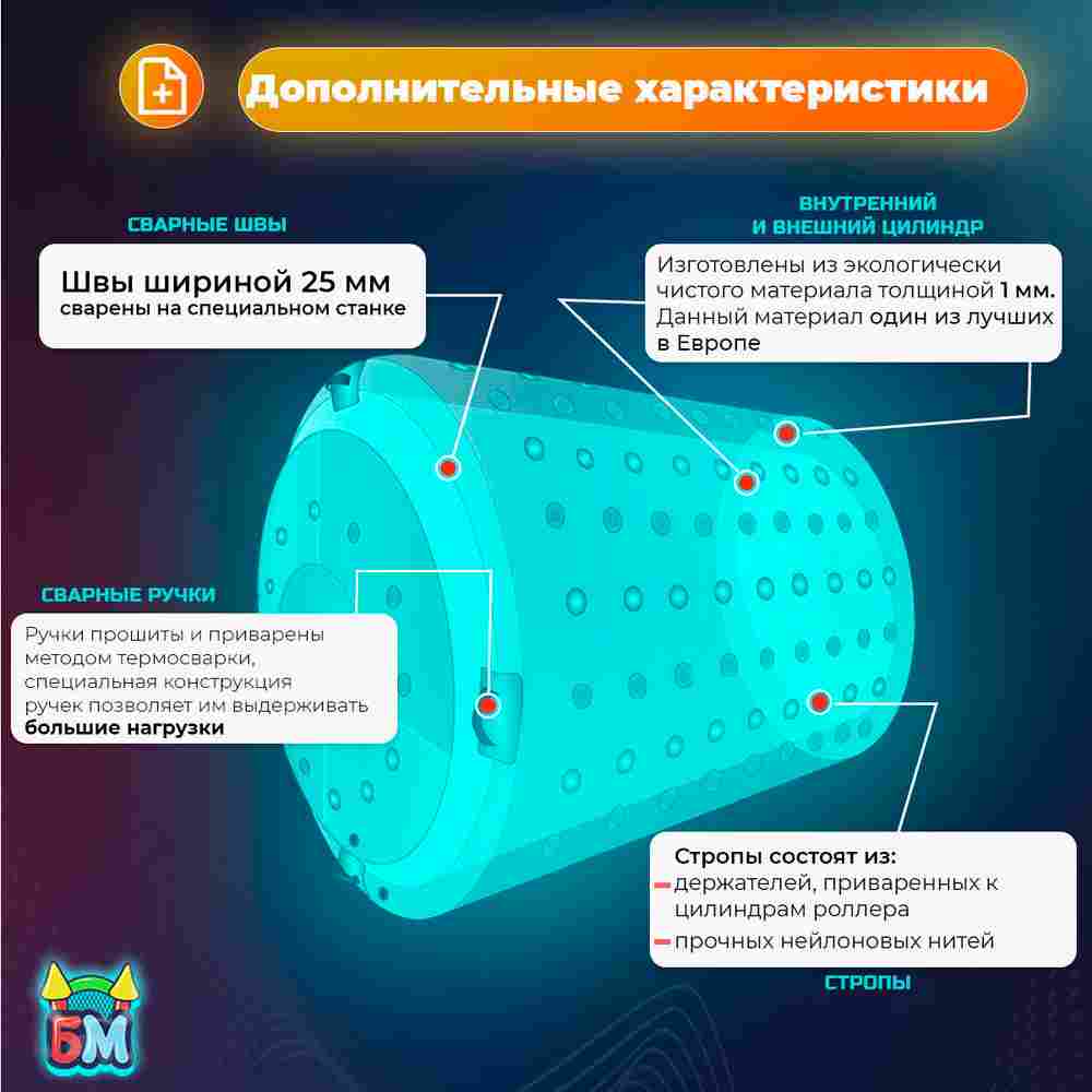 Роллер-аттракцион «Солнце», ПВХ, двухместный, 2,2×2×2 м