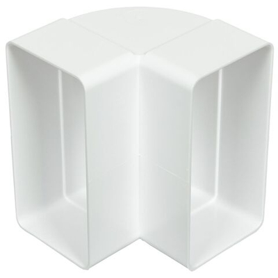 Уголок вентиляционный пластик, плоский, d120 мм, 60 мм, вертикальный, Эвент, 60120КВП