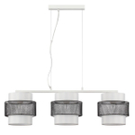 8002/3A MODERNI LN25 000 белый, черный металл/металл, текстиль Подвес Е27 3*60W 220V ANIMAISA