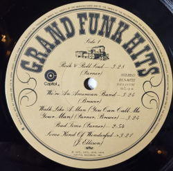 Винтажная виниловая пластинка LP Grand Funk Hits (Japan 1976) (Obi) (Poster) Take Me ECS-80722