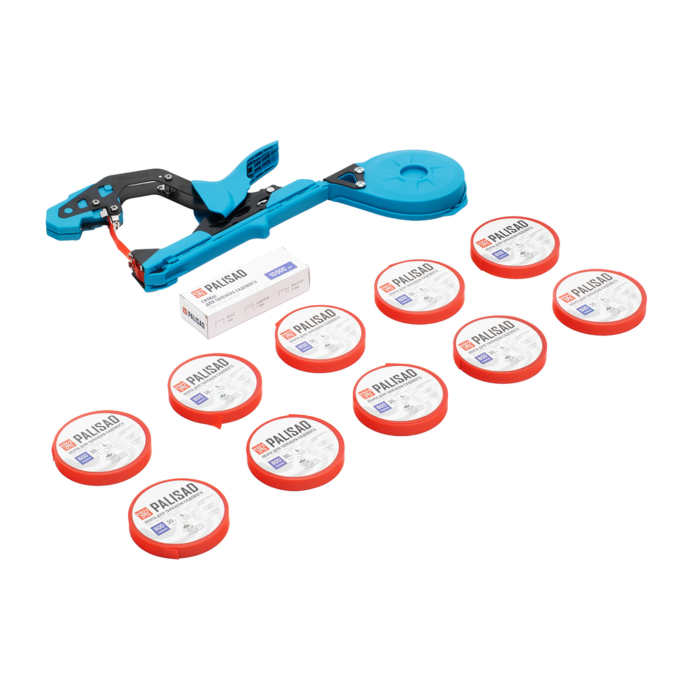 Набор, тапенер садовый для подвязки растений, скобы 10 000 шт., 11 лент 30 м, LUXE Palisad