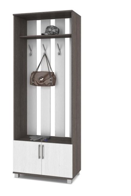 Тумба с вешалкой "Карина" К73 (анкор темный/анкор светлый), ЛДСП, Модериум, г. Ижевск