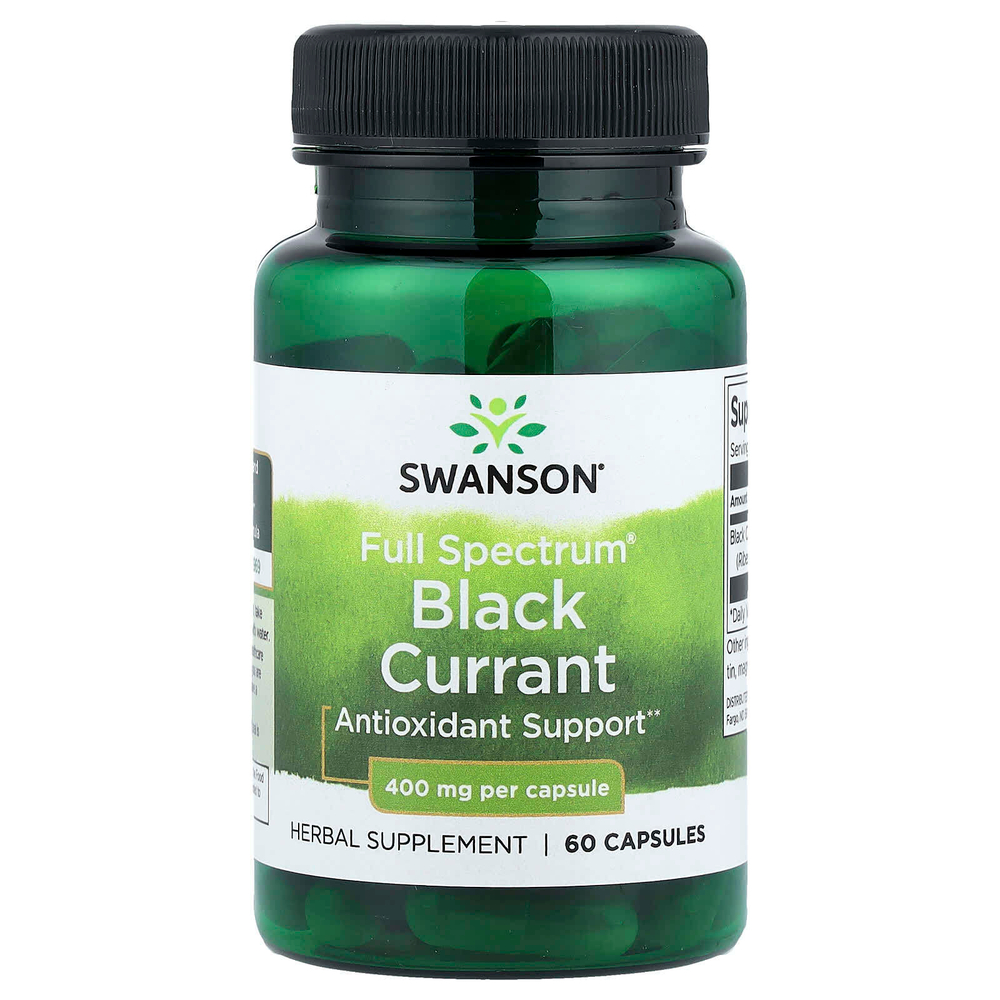 Swanson, Full Spectrum®, черная смородина, 400 мг, 60 капсул