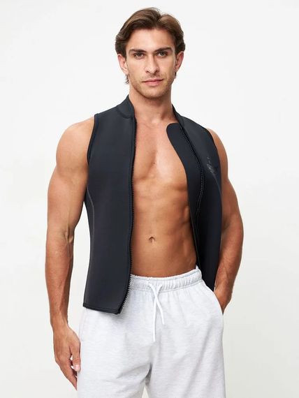 Жилет на молнии Sargan Black King черный 2 мм