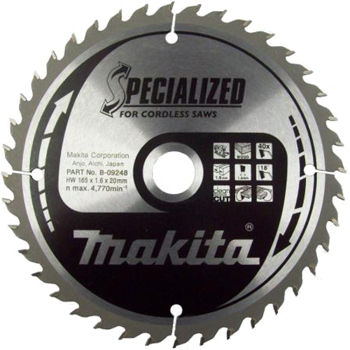 Пильный диск по дереву Z20 Specialized Makita B-31142