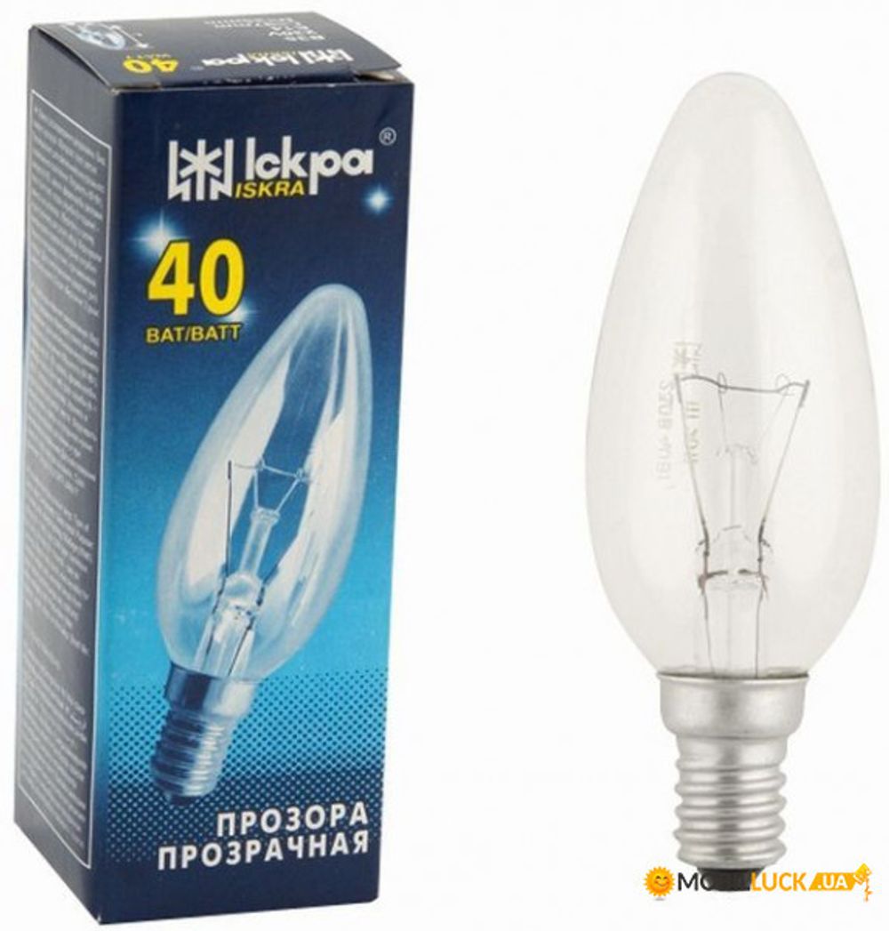 Лампочка 40В Искра (10) свеча