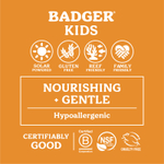 Badger, Clear Sport, для детей, натуральный минеральный солнцезащитный крем, солнцезащитный фактор SPF 40, мандарин и ваниль, 87 мл (2,9 жидк. унции)