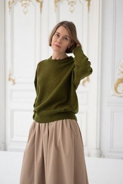 Джемпер Л.Т., 100% шерсть ягнёнка, цвет ламинария.