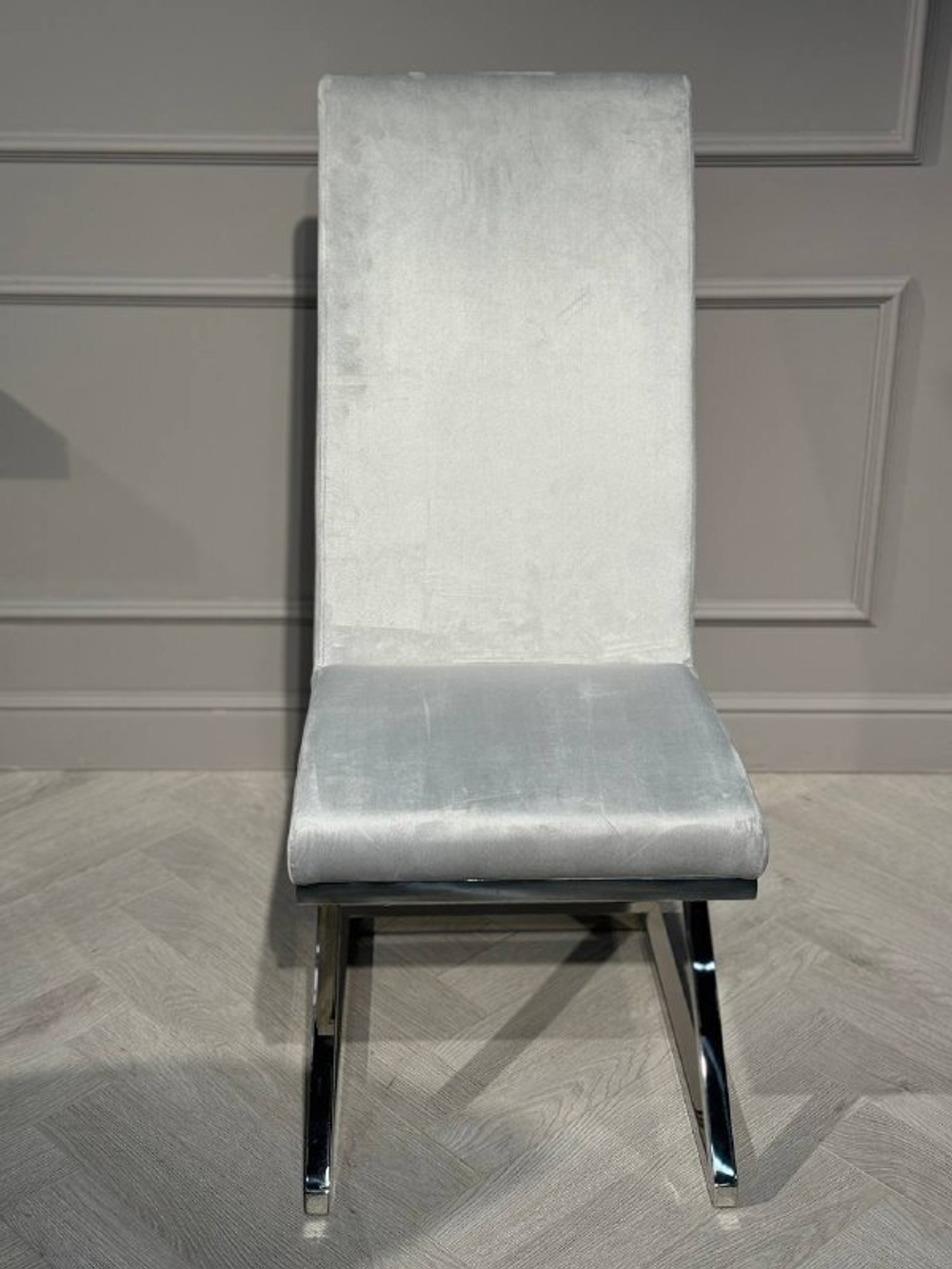 Стул обеденный Ist Casa Палермо, 60х46х105 см, серый, глянцевое серебро