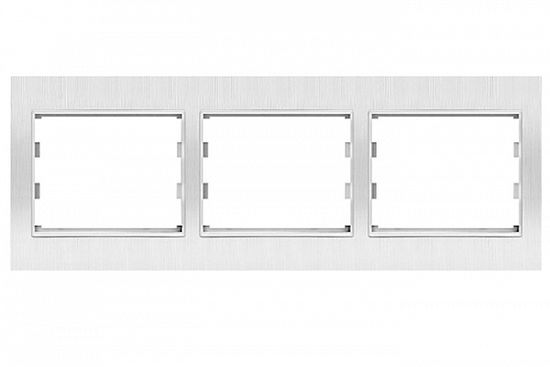 Рамка 3 мест Corsa Satin  белый