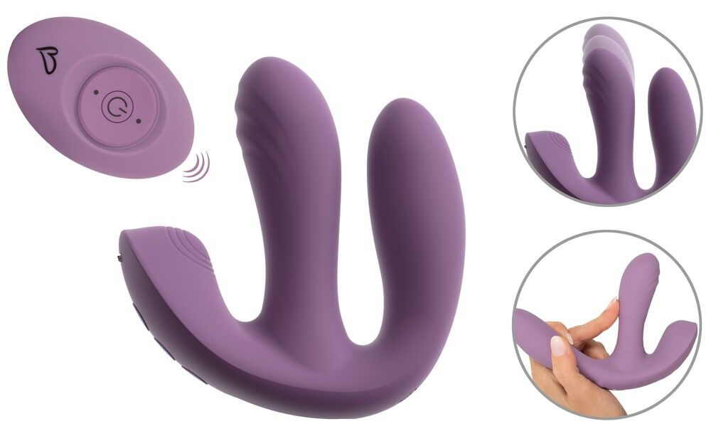 Фиолетовый тройной вибратор MIREVA RC Triple Hands-Free Vibrator (Цвет: фиолетовый)