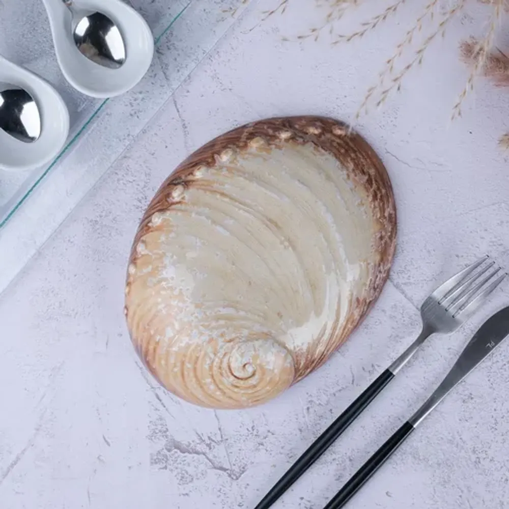 Салатник 365 мл 19*14,5 см h5 см Pearl Ammonite Shell Frutti di Mare P.L. [1]