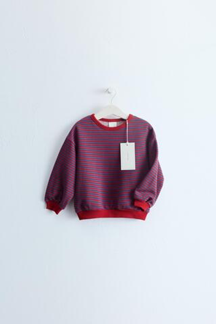 ZARA TIMELESS - ТОЛСТОВКА В ПОЛОСКУ, КРАСНЫЙ