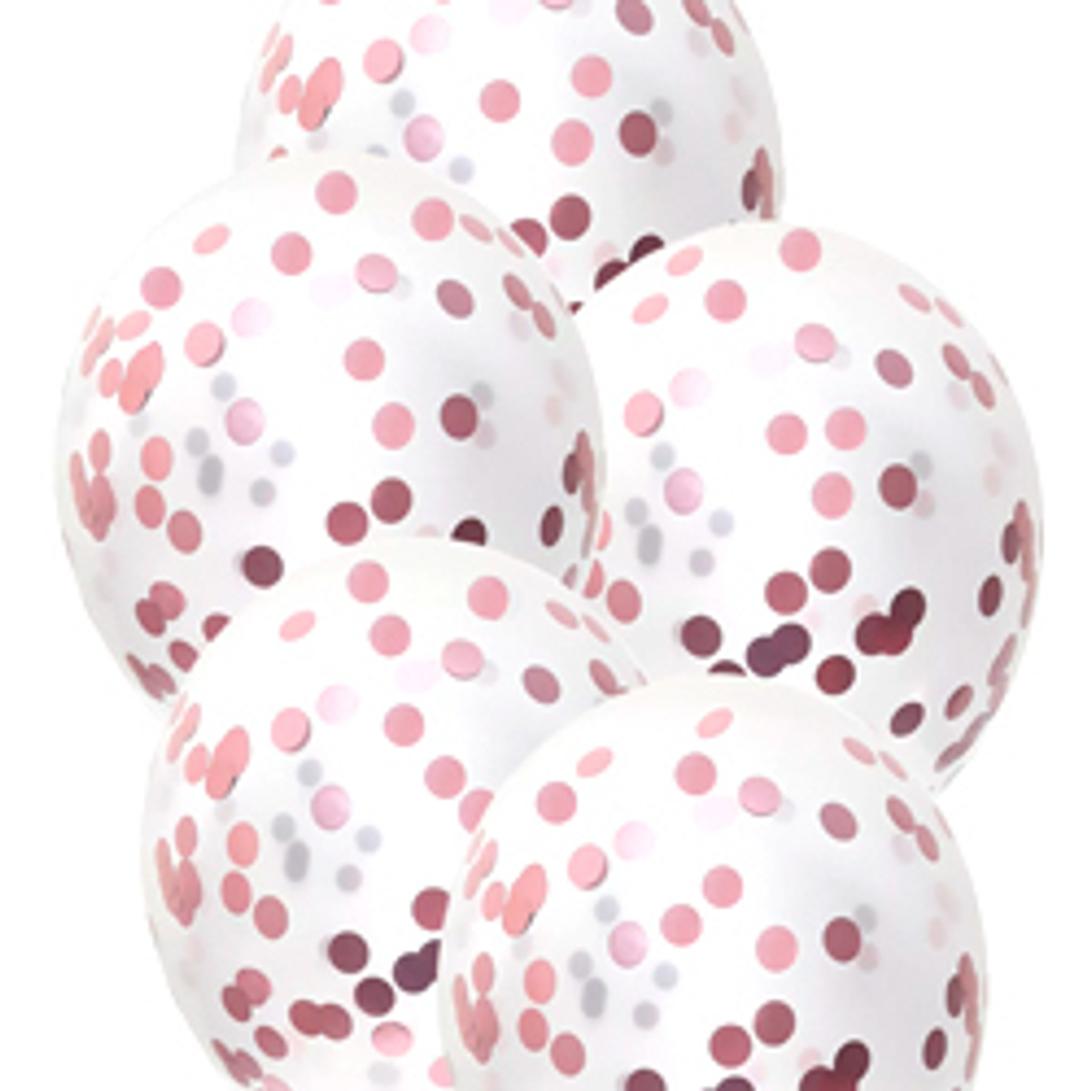 Шары с конфетти Rose Gold